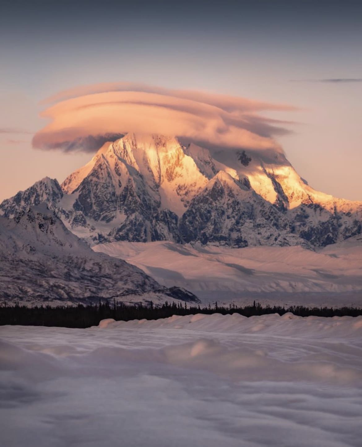 Lenticular clouds above Denali National ParkLenticular clouds above Denali National Park